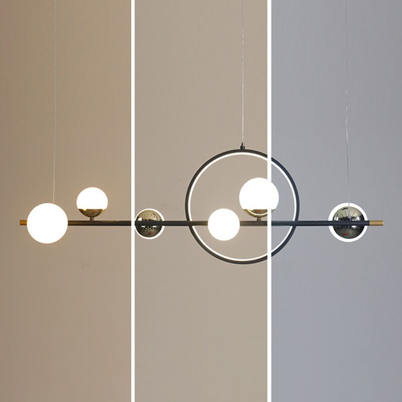 Modern Style Chandelier Light Round Shade Ceiling Hanging Light for Dining Room