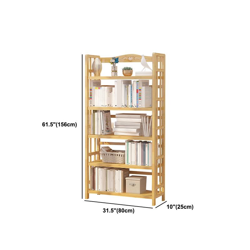 Adjustable Wood Book Shelf Bamboo Natural Shelf Bookcase Open Shelf Shelves Included