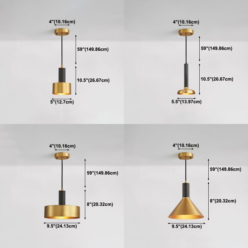 1 léger pendentif suspension de style postmoderne éclairage suspendu en métal pour le salon