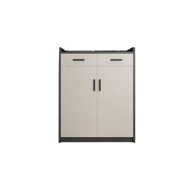 Modern Wood Cabinet Bar Pulls Rectangle Side Cabinet with Drawer