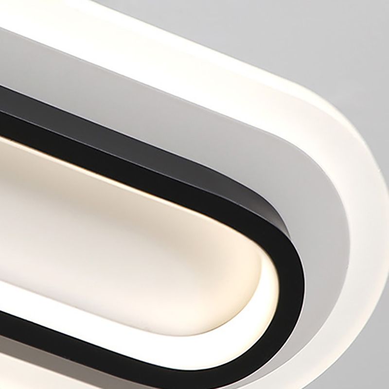 Lámpara colgante de LED de elipse minimalista comedor acrílico lámpara colgante