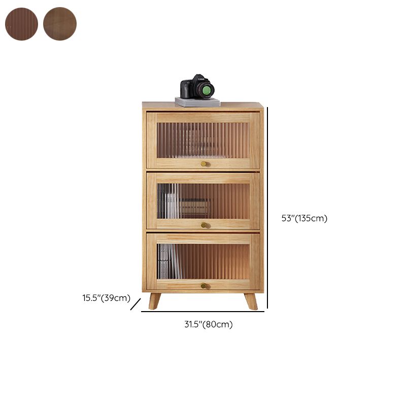 Scandinavian Closed Back Standard Bookshelf Wooden Bookcase with Rectangular Shelves