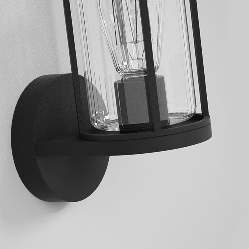 Black Wall Sconce Contemporary Sconce Light Fixture for Courtyard