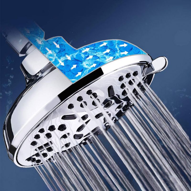Round Fixed Shower Head Adjustable Spray Pattern Wall-Mount Showerhead