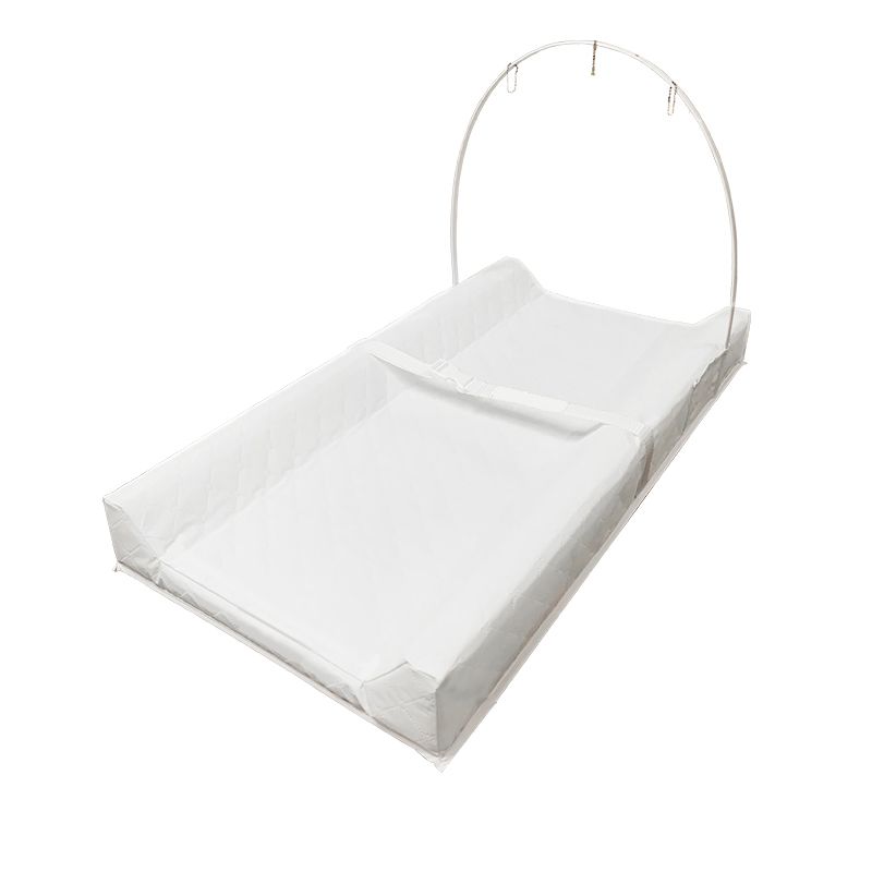 Upholstered Baby Changing Table Wooden Crib Top Changer with Seat Belt