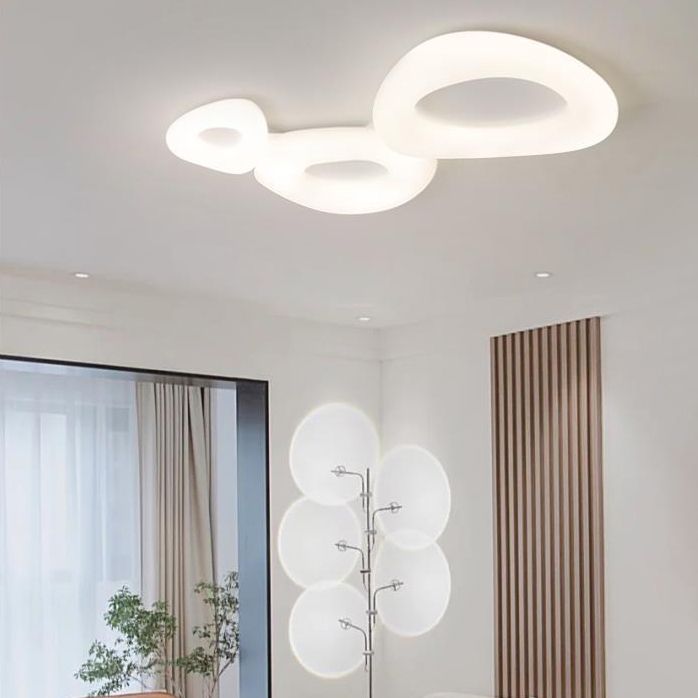 LED Flush Mount Lighting Modernism White Ceiling Light for Foyer Bedroom