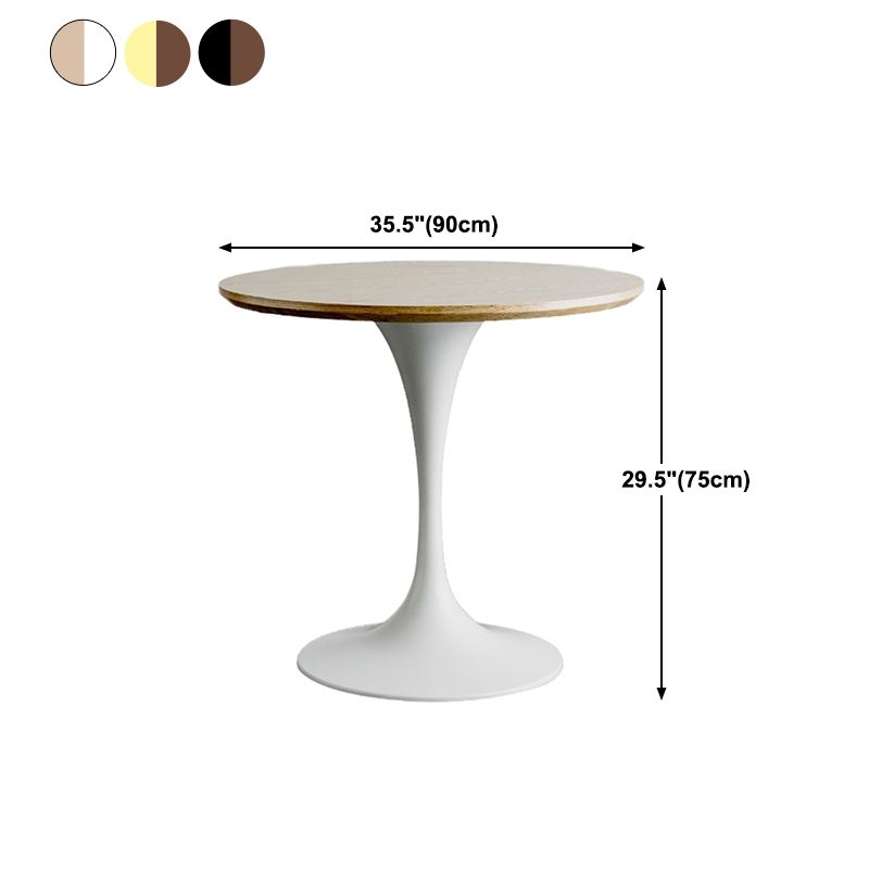 Modern Round Wood Dining Table Tulip Base Home Kitchen Dinner Dining Table