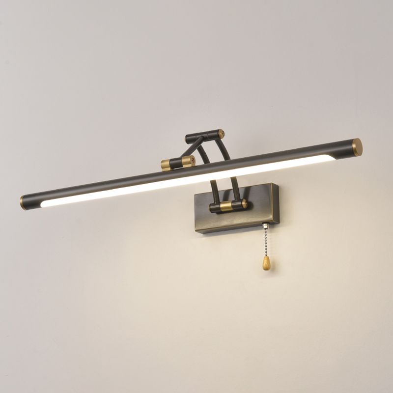 A mediados de siglo Modern Cilíndrico Flush Monte Murón Splecha de tocador de tocador montada en la pared de cobre para el baño