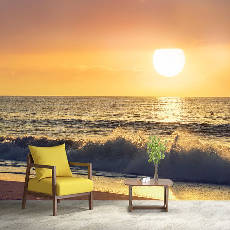 Seascape Wall Mural Contemporary Home Decor Mildew Resistant for Bathroom