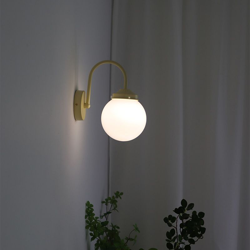 Glass Orb Wall Sconces Modern Style 1 Light Wall Mounted Lamps