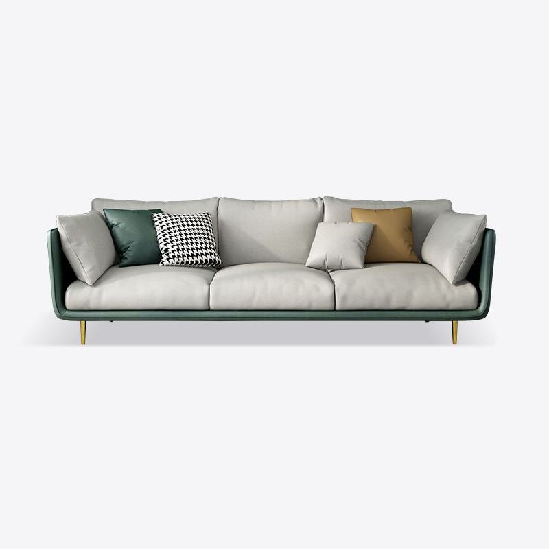 Sofa rembourré en cuir imité avec rembourrage de siège en latex sur le dos de l'oreiller