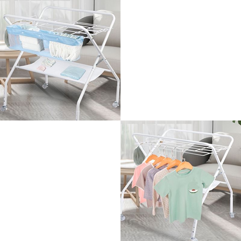 Portable Changing Table in White, Modern Baby Changing Table with Changing Pad