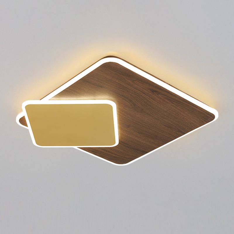 Modern Metal Flush Mount Geometric Shape Ceiling Light with Acrylic Shade for Passage