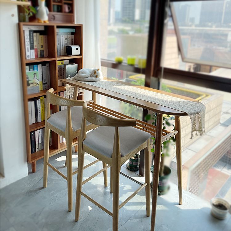 Contemporary Bar Height Pub Table Natural Oak Pub Height Dining Table