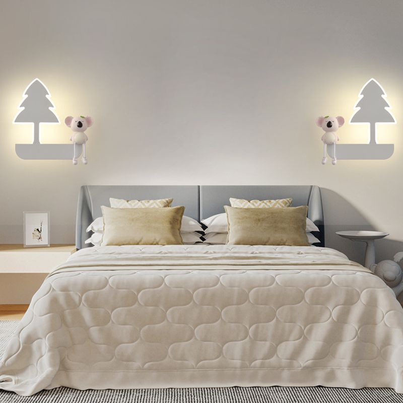 Cartoon Style Wall Light Colorful Metal Wall Lamp for Children's Room (Included Doll)