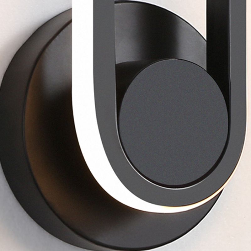 Oval Shade Metal Wall Sconce Modern Style Single Light Wall Mounted Light
