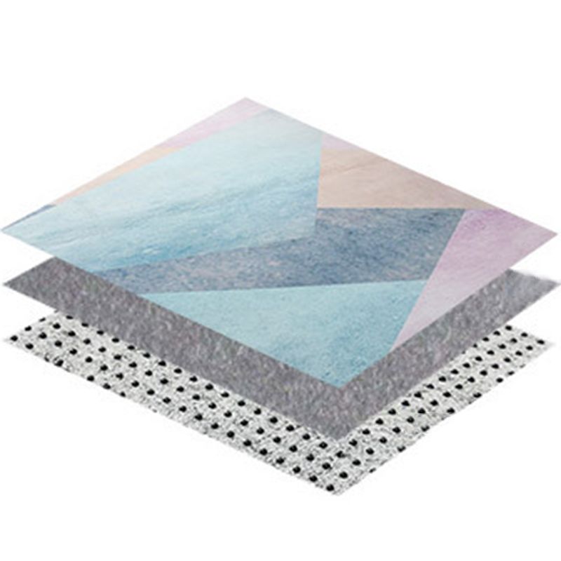 Modern Geometric Area Carpet Green Polyester Indoor Rug Non-Slip Area Rug for Home Decor