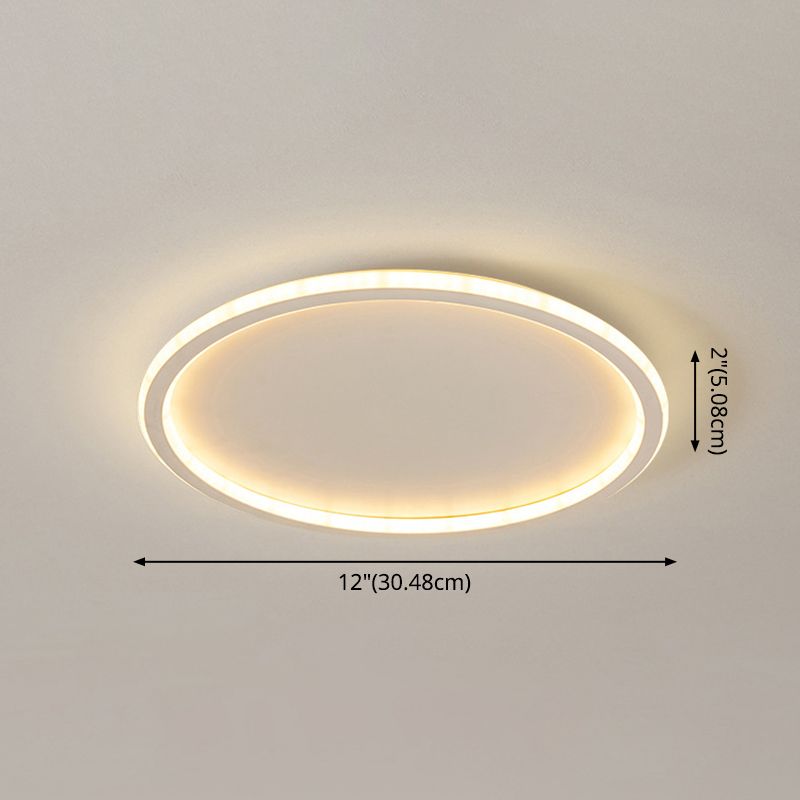 Ronde inbouwlampen Eigentijds aluminium plafondmontagearmatuur voor woonkamer