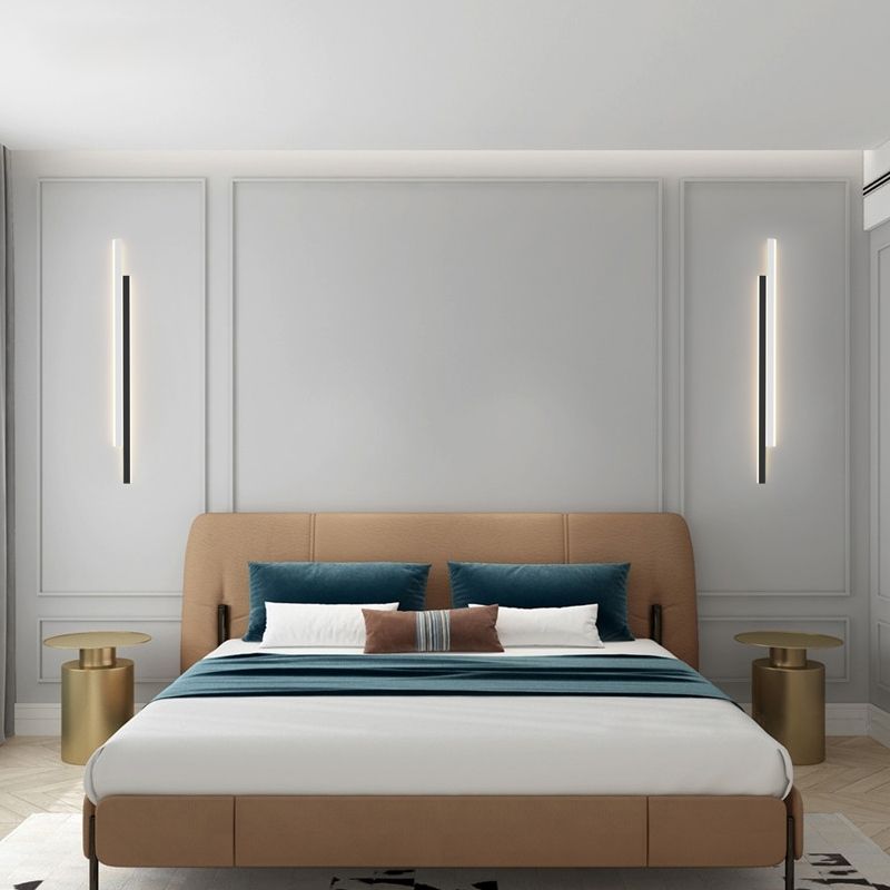 2 luces Luz de pared de metal lineal Luz de montaje de pared de estilo moderno