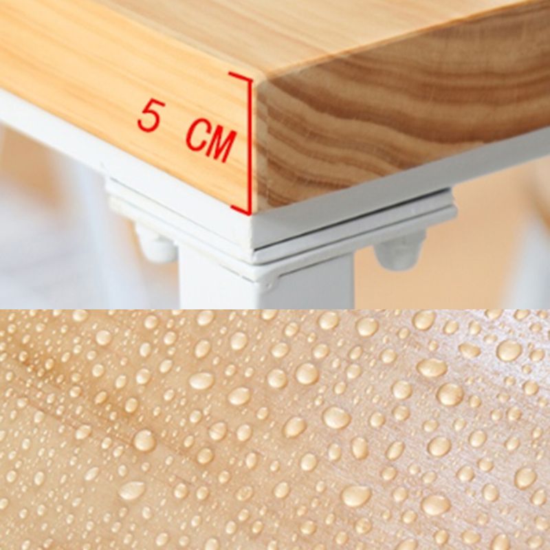 Wood Pub Table Natural Modern Footrest Trestle Pub Height Dining Table (only table)