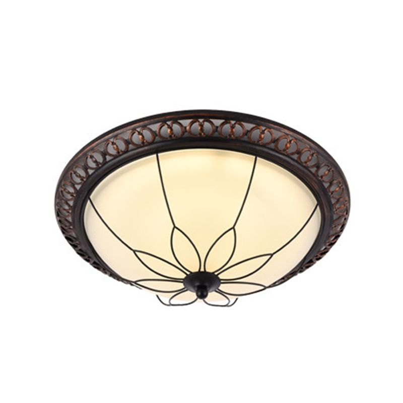 Modern Style Round Flush Mount Light Metal 2-Light Flush Ceiling Lights