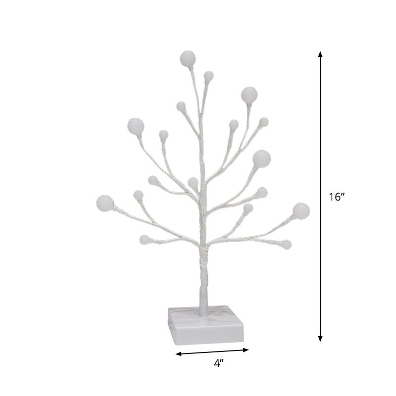 Lampada da comodino ramificata Lampada da comodino a LED moderna in plastica per soggiorno in bianco
