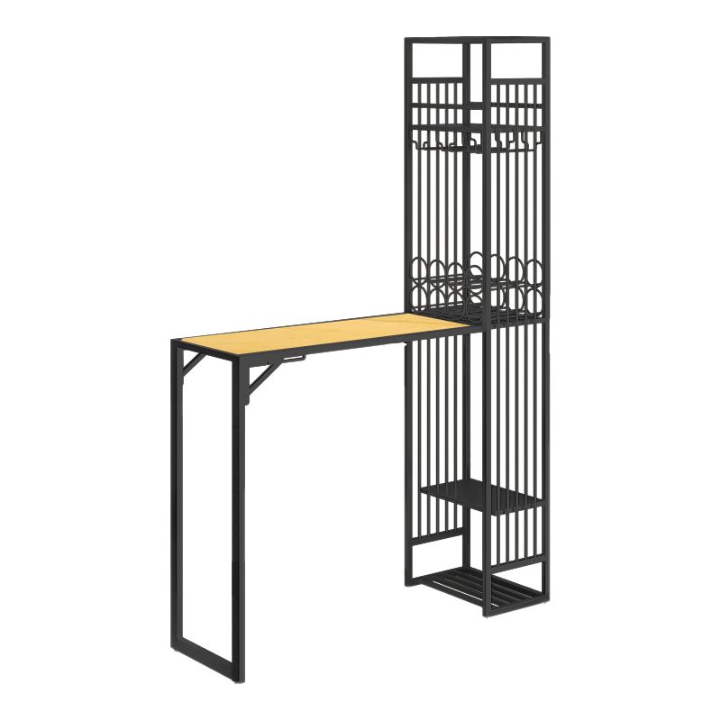 Rectangle Double Pedestal Bistro Bar Desk Indoor Bistro Bar Height Cocktail Table