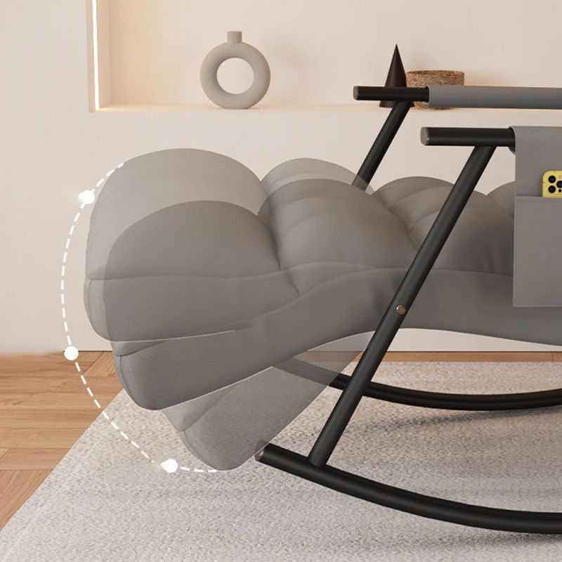 Modern Rocker Chair Upholstered Zero Gravity Button-Tufted Rocking Accent Chair