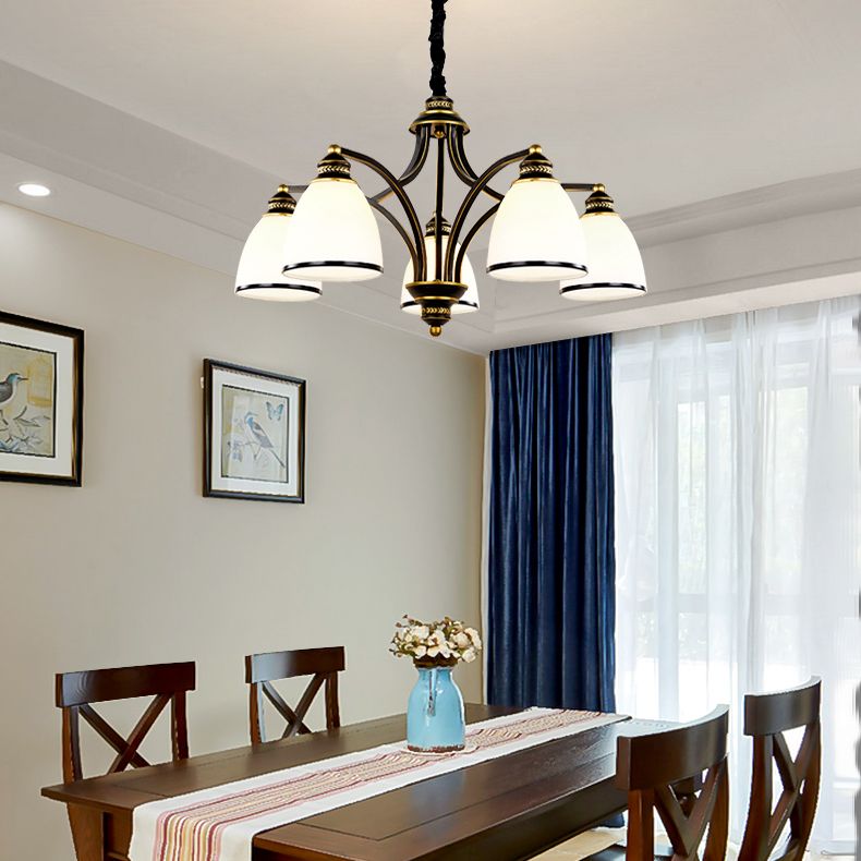 Lampadario in stile americano lampadario multi -testa appeso alla luce per il salotto