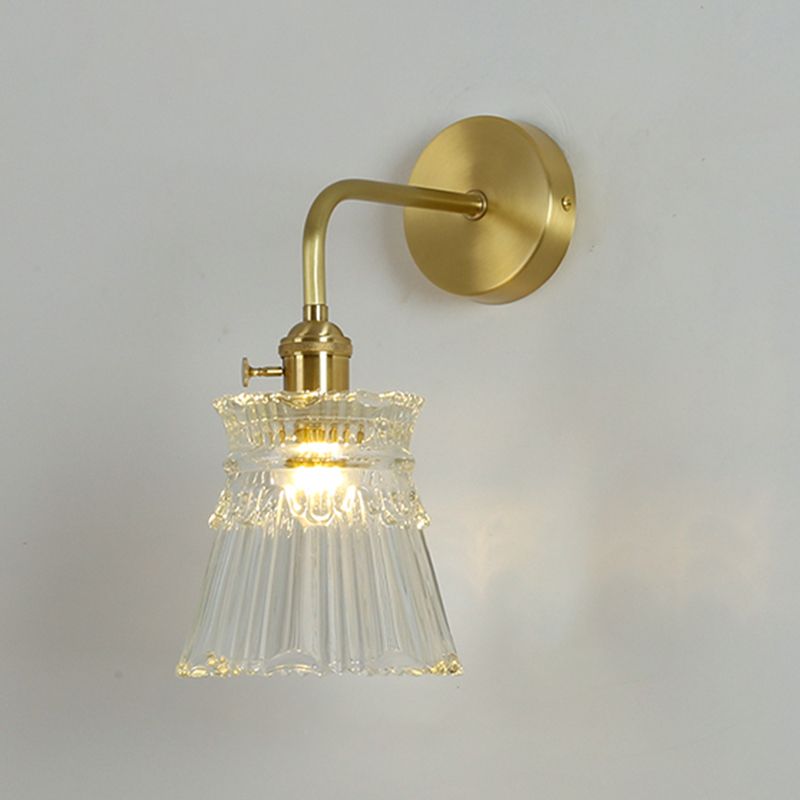 Geometrische Glas Wandleuchte moderne Stil 1 Lichtwandhalterung Leuchte in Gold