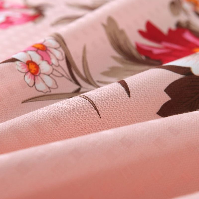 Sheet Set Cotton Floral Printed Super Soft Wrinkle Resistant Breathable Bed Sheet Set