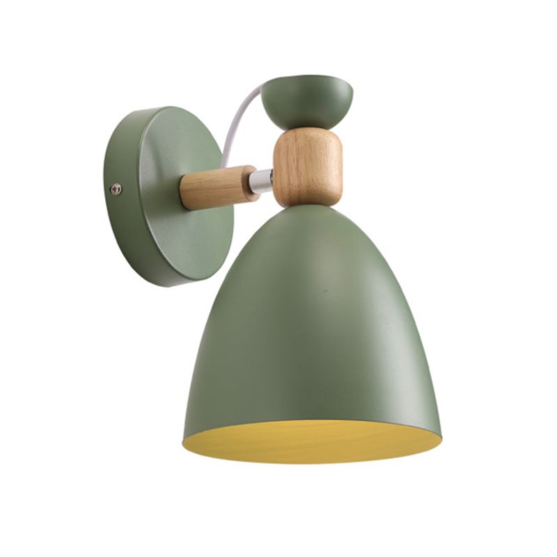 Nordic Style Cone-Shaped Wall Light 1 Light Iron Wall Lamp for Living Room