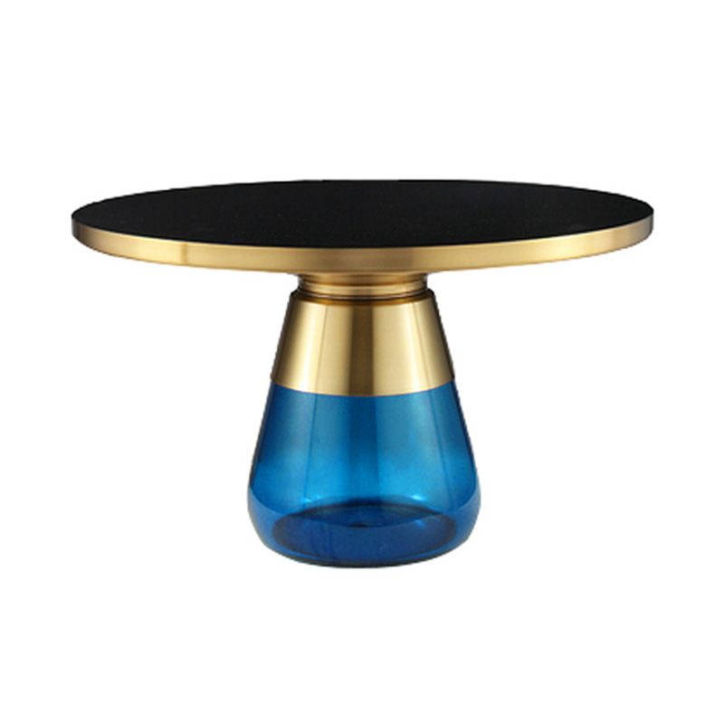 29.53 inch Wide Contemporary Sofa Side Accent Table Glass Round Side End Table