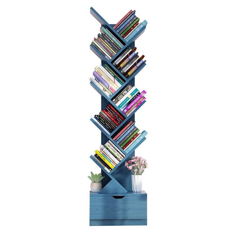 Contemporary Manufactured Wood Bookcase Closed Bookshelf for Study Room