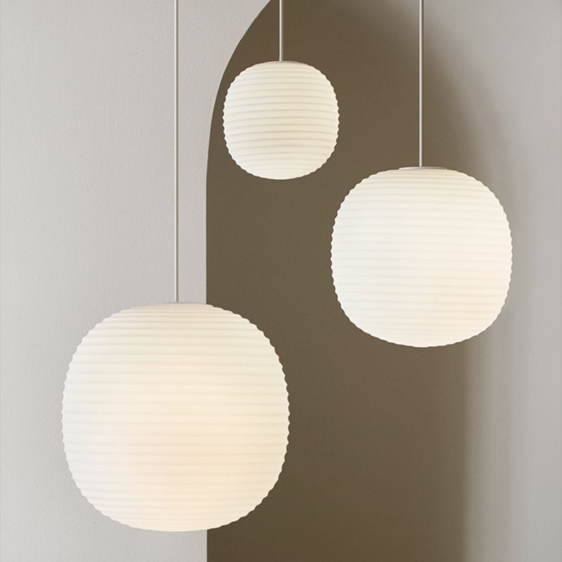 Pendre de style moderne Verre Lumière 1 lumière suspendue Lumière en blanc pour le chevet