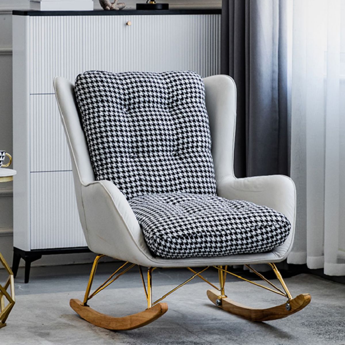 Living Room Light Luxury Lazy Sofa Chair Leisure Chaise Home Rocking Chair