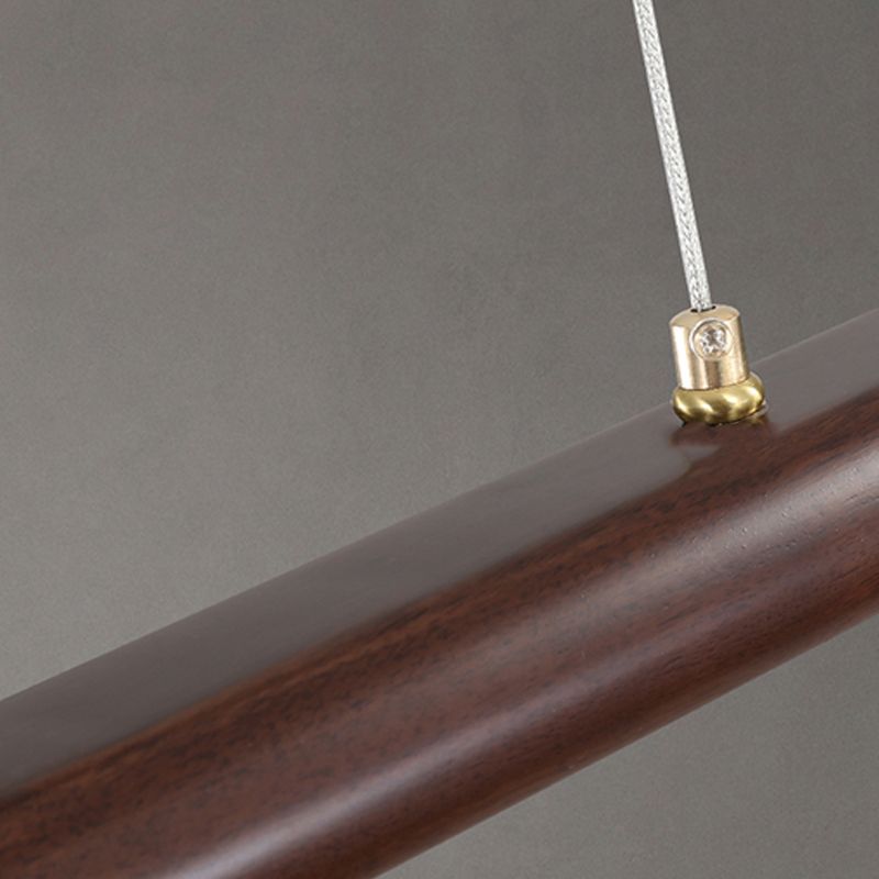 Modern Pendant Lighting Island Spherical Hanging Island Light Wood 1-Light