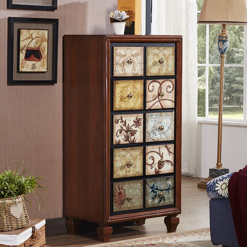 16.38/17.55 Width Coastal Storage Chest Dresser Solid Wood Dresser