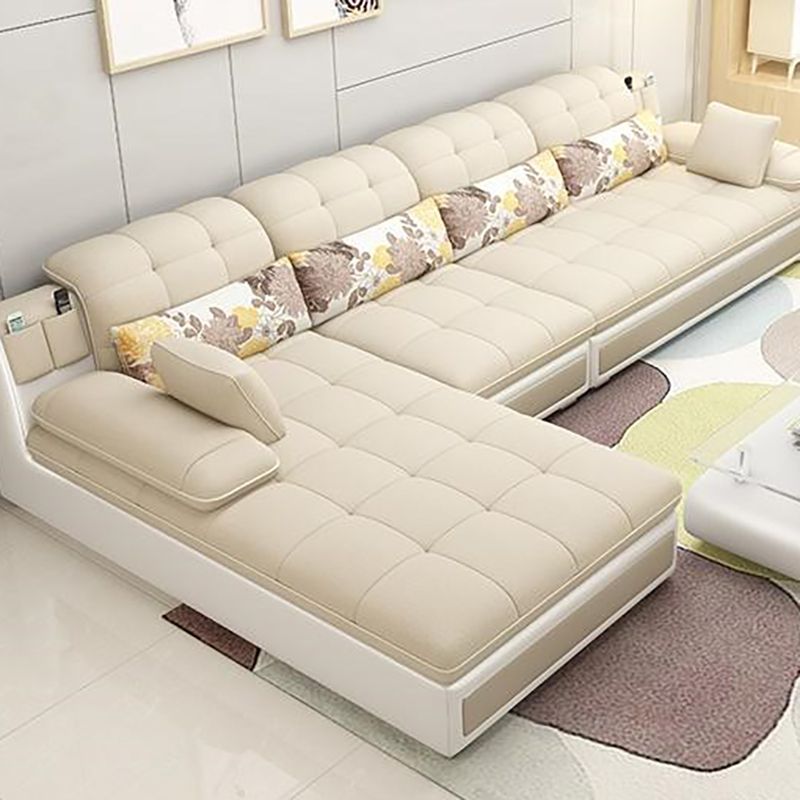 118.11 "d x 66.93" w x 25.59 "H-back-back traplesso con bostol cuscini divano sezionale