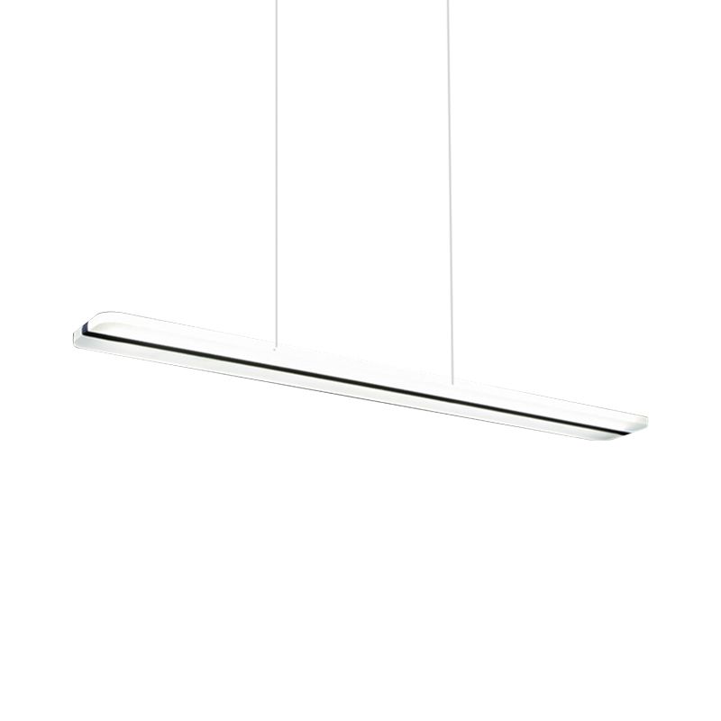 Linea curva/retta sala da pranzo a sospensione Acrilico LED minimalista a LED appeso Light in nero, calda/bianca luce