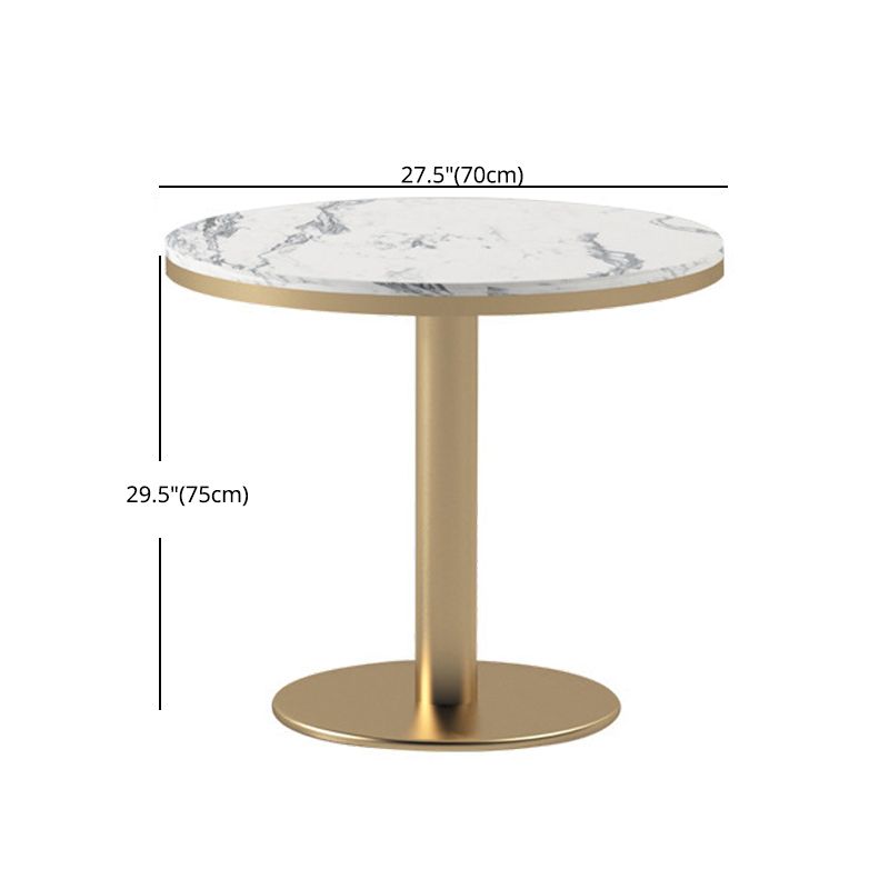 1/3/4/5 Pcs Metal Glam Style Dining Room Set with Round Table Dinette Set