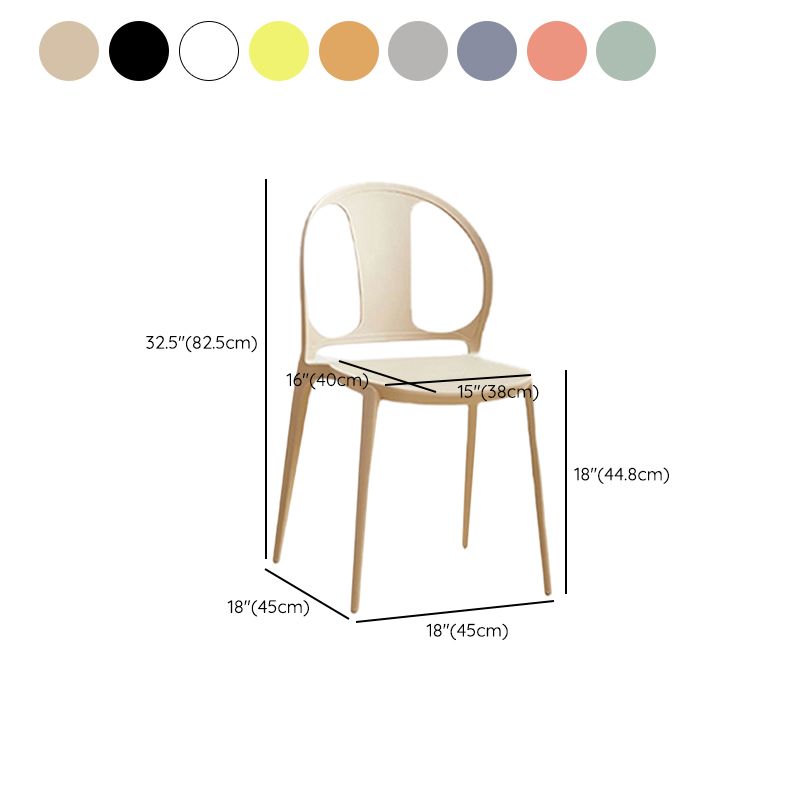Dining Room Plastic Dining Chair Contemporary Stacking Side Chair