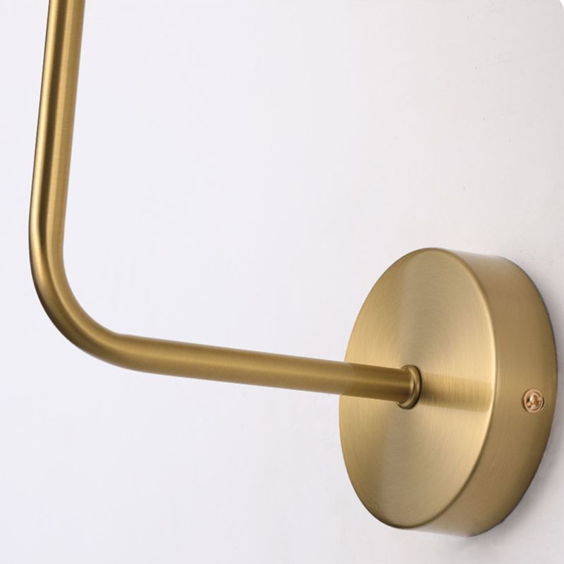 Metal Modern Wall Sconce Cone Shape Wall Light with Fabric Shade for Bedroom