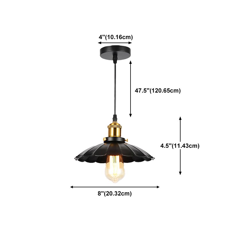 Industrial Style Cone Shape Pendant Lighting Metal 1 Light Pendant Light for Bedroom