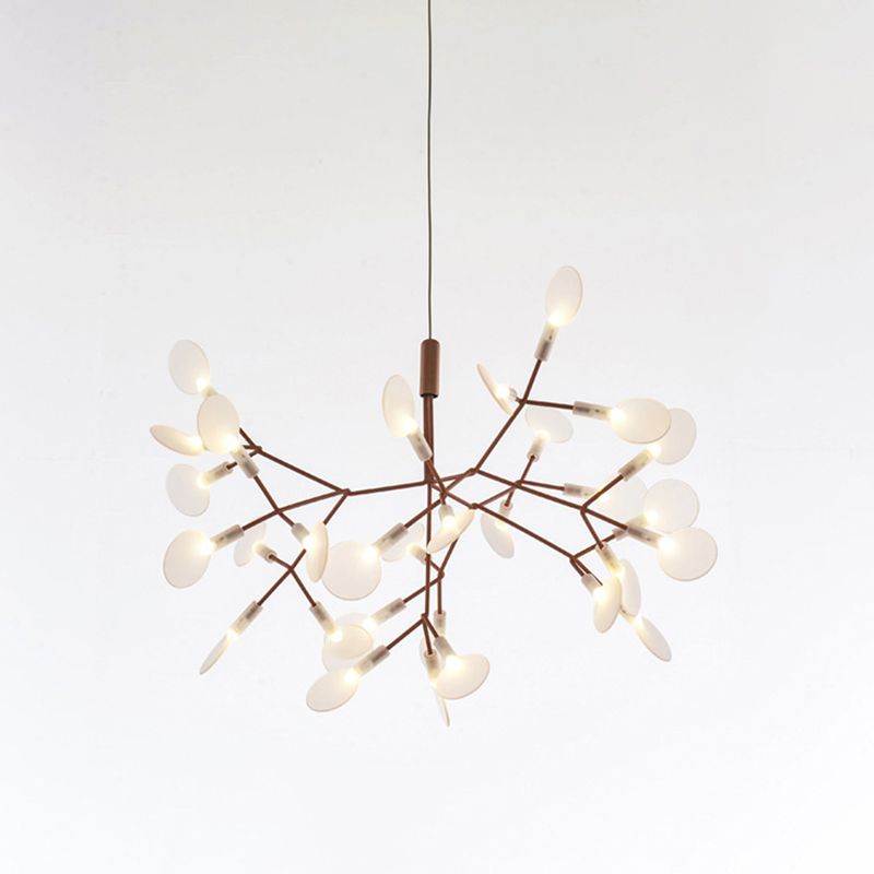 Lampada del lampadario postmoderno acrilico a LED da letto da letto di lucciola in oro rosa