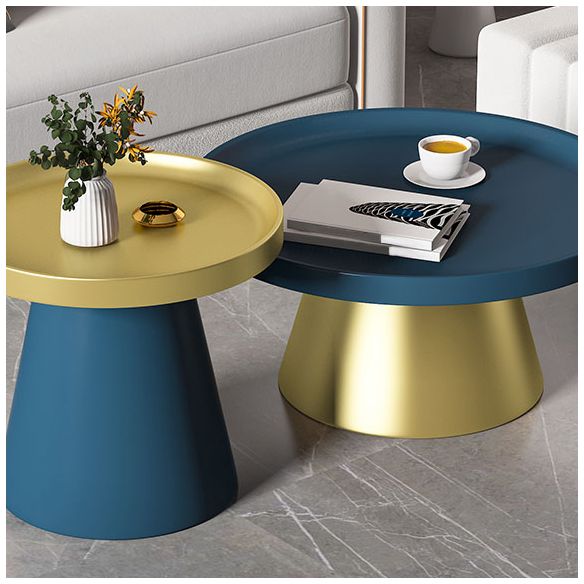 Metal Accent Side Table Table Pedestal Tray Top Side End Snack Table
