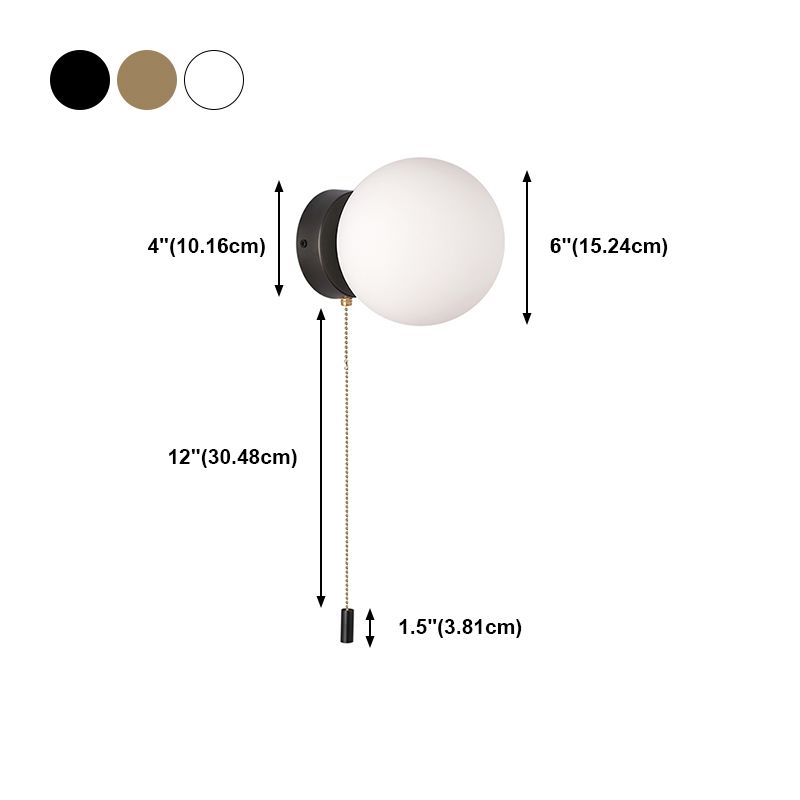 Kugelschattenglas Wandleuchter moderner einzelner leichter Wand Licht montiertes Licht