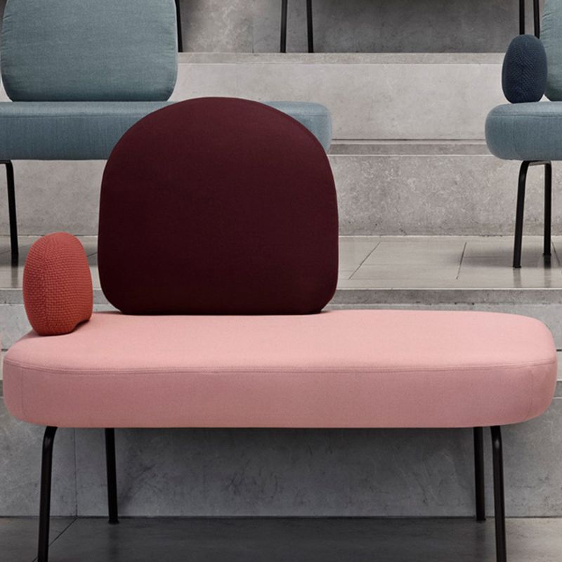 2-seater Standard Sofa Modern Fabric Armless Settee for Living Room