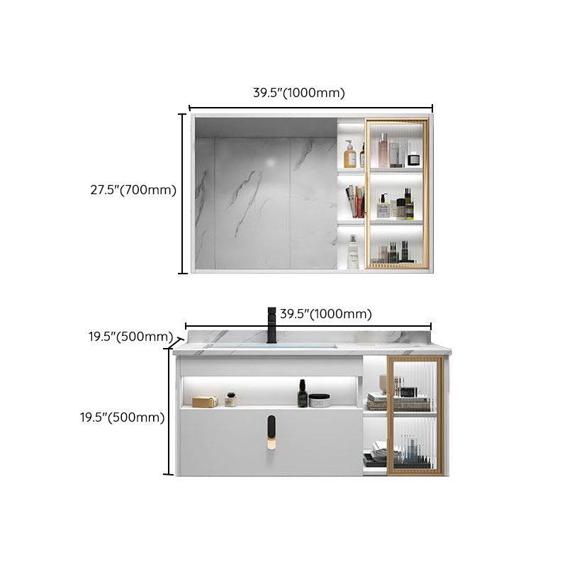 Gorgeous Sink Vanity Wall-Mounted Bathroom Vanity Cabinet with Mirror Cabinet