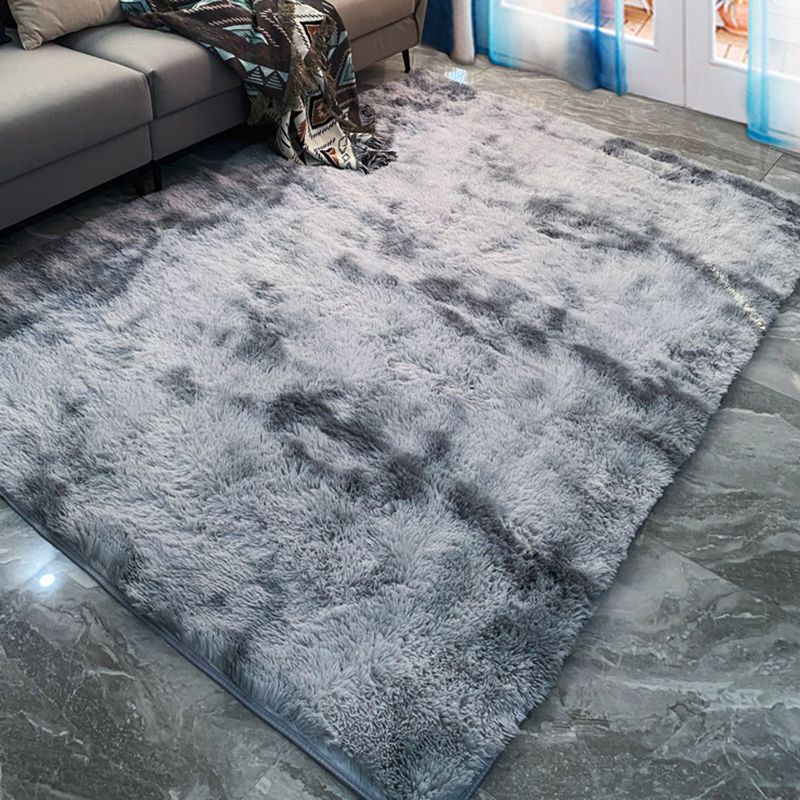 Light Pink Gradual Change Rug Polyester Simple Rug Washable Rug for Drawing Room